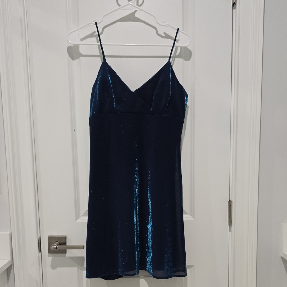 Morgan and Co. Navy Blue Spaghetti Strap Dress